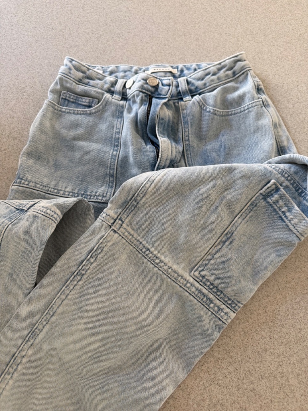 PacSun Carpenter Jeans Light Wash Utility Wide Leg Denim Women's Size 27 - Picture 6 of 6